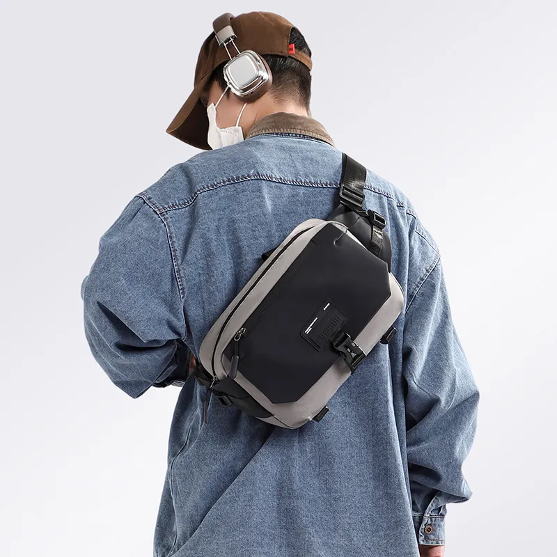 LUVISTRUE Oxford Crossbody Handbags Regular Men's Gray/Black-4