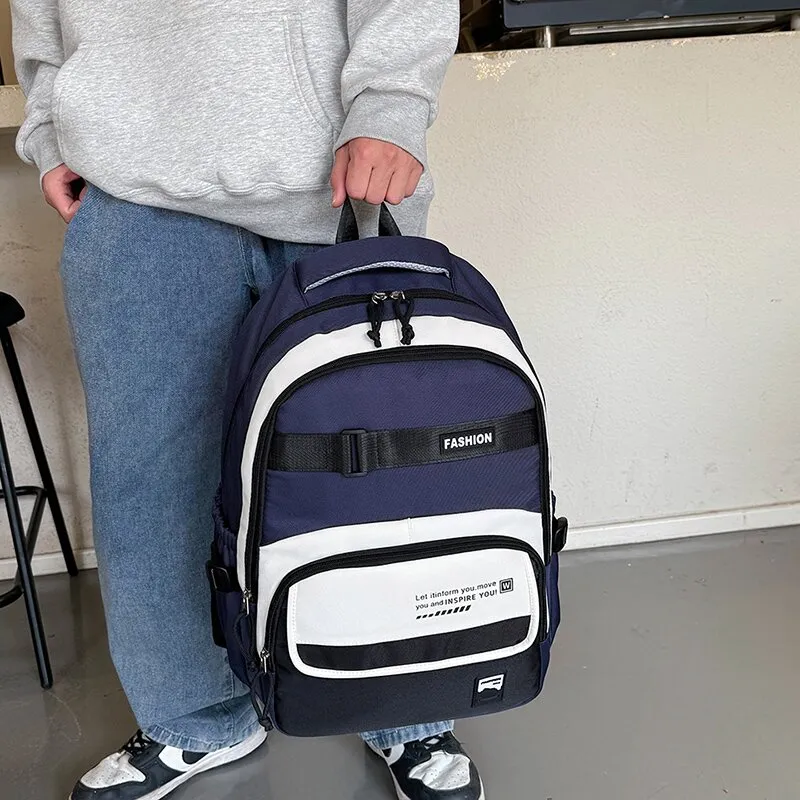 LUVISTRUE Oxford Backpack Unisex Gray/Black/Purple/Lake Blue/Dark Blue-25