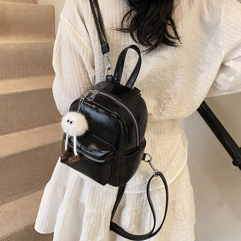 LUVISTRUE PU Small Backpack Regular Women's White/Light Gray/Black/Blue/Pink-16