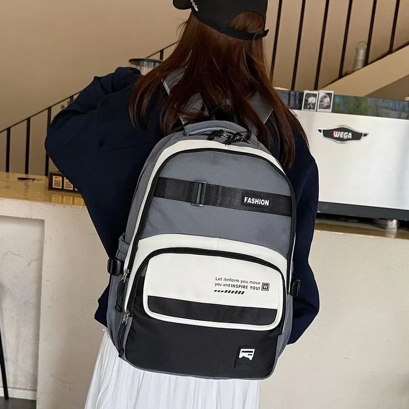 LUVISTRUE Oxford Backpack Unisex Gray/Black/Purple/Lake Blue/Dark Blue-8