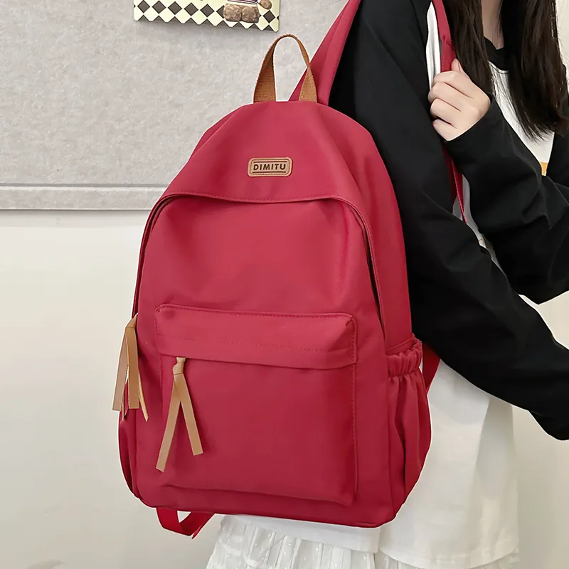 LUVISTRUE Nylon Backpack Regular Unisex White/Red/Blue/Black-11