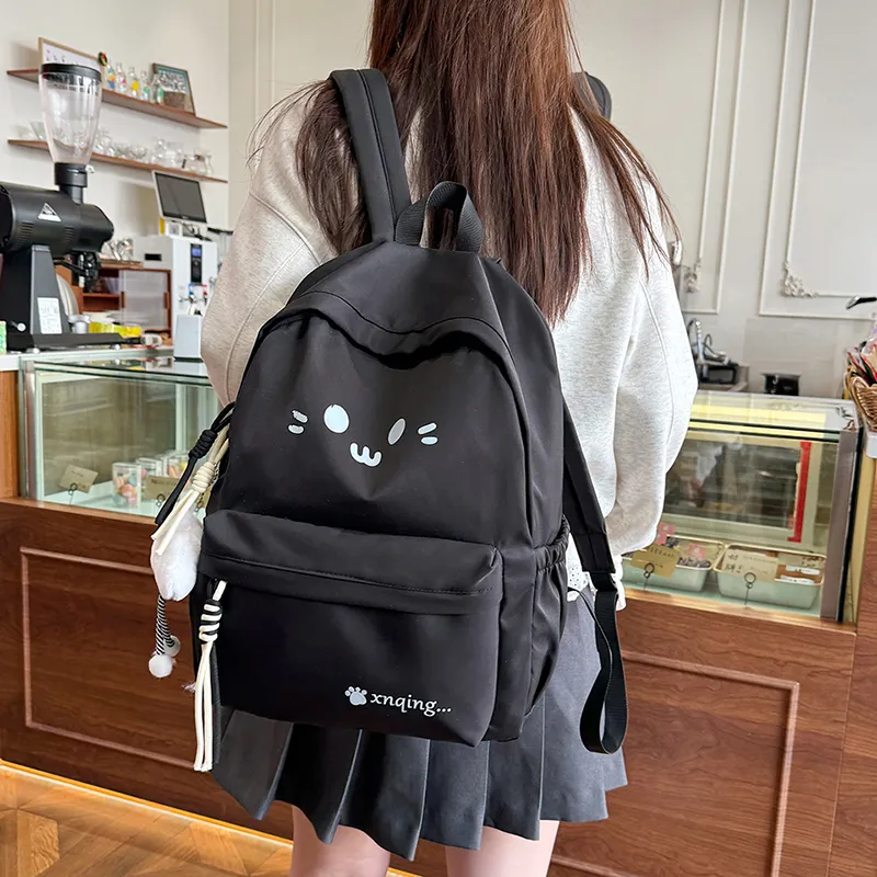 LUVISTRUE Nylon Backpack Women's White/Black/Yellow/Khaki/Sky Blue-7