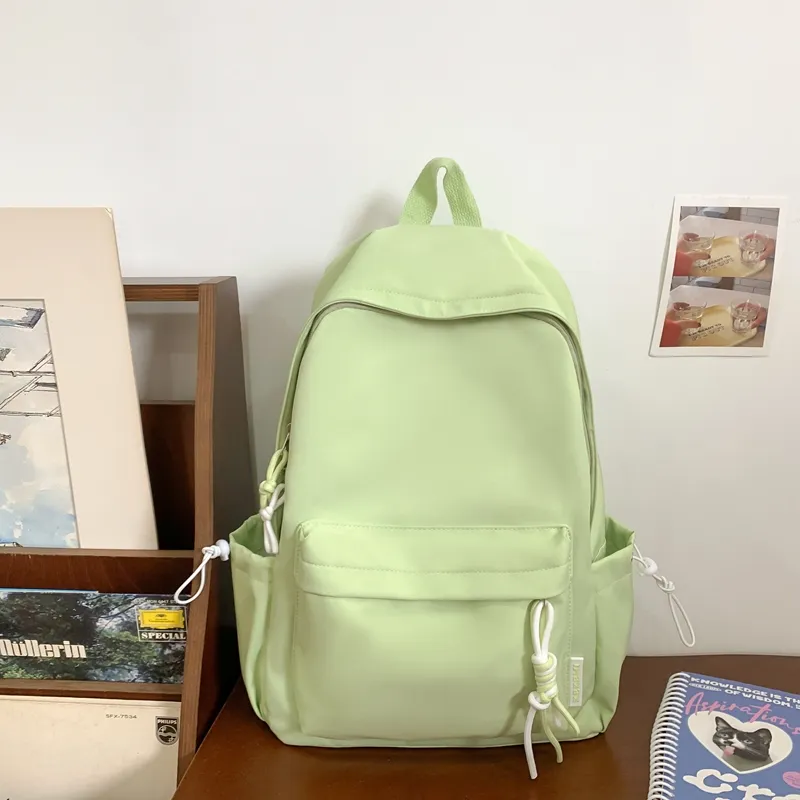 LUVISTRUE Nylon Backpack Unisex Black/Yellow/Orange/Green/White/Pink-14
