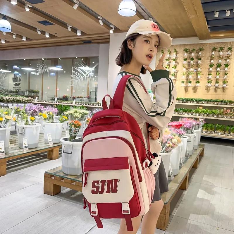 LUVISTRUE Nylon Backpack Regular Unisex Multicolor-12