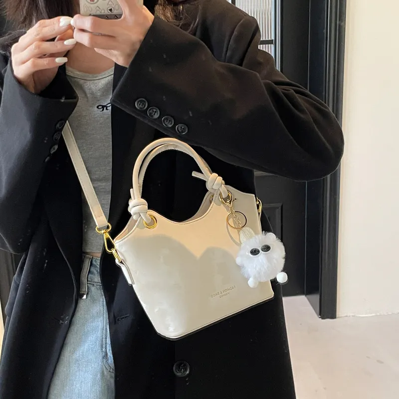 LUVISTRUE PU Handbags Shoulder Bag Crossbody Bag Regular Women's Black/Ecru/Pink/Coffee/Silver-2