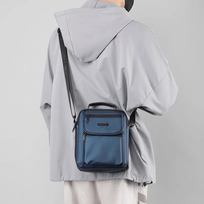 LUVISTRUE Oxford Shoulder Bag Crossbody Bag Regular Men's Black/Gray/Blue-9