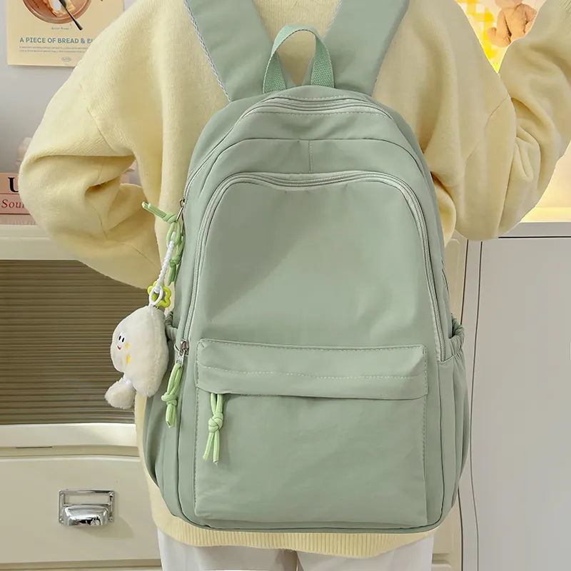 LUVISTRUE Nylon Backpack Regular Unisex White/Blue/Black/Yellow/Green-23