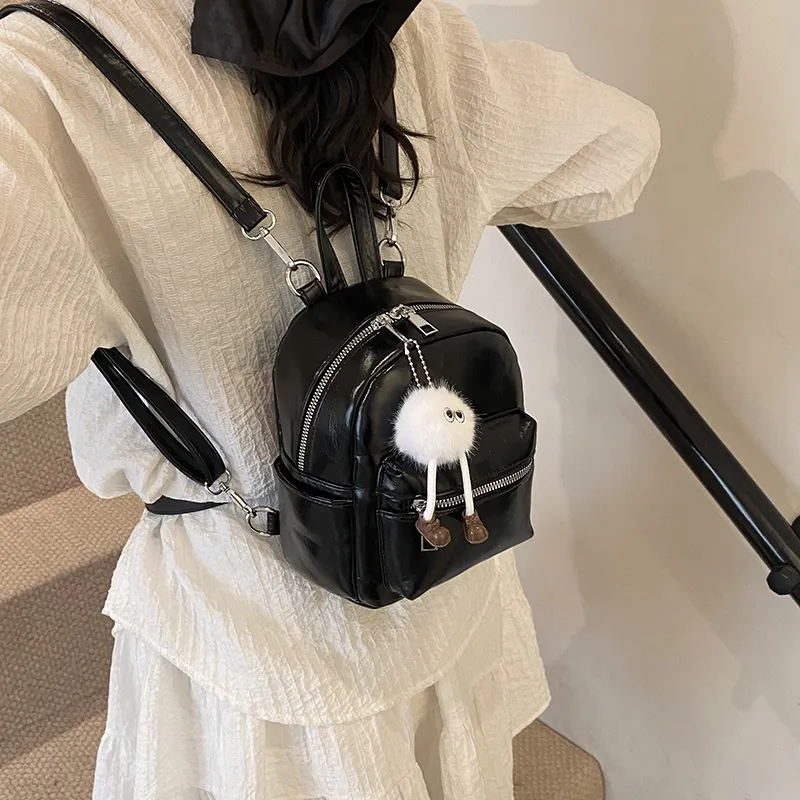 LUVISTRUE PU Small Backpack Regular Women's White/Light Gray/Black/Blue/Pink-14