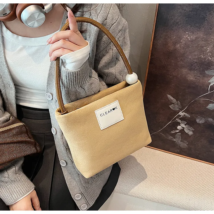 LUVISTRUE Faux Suede Crossbody Bucket Bag Shoulder Bag Women's Multicolor-9