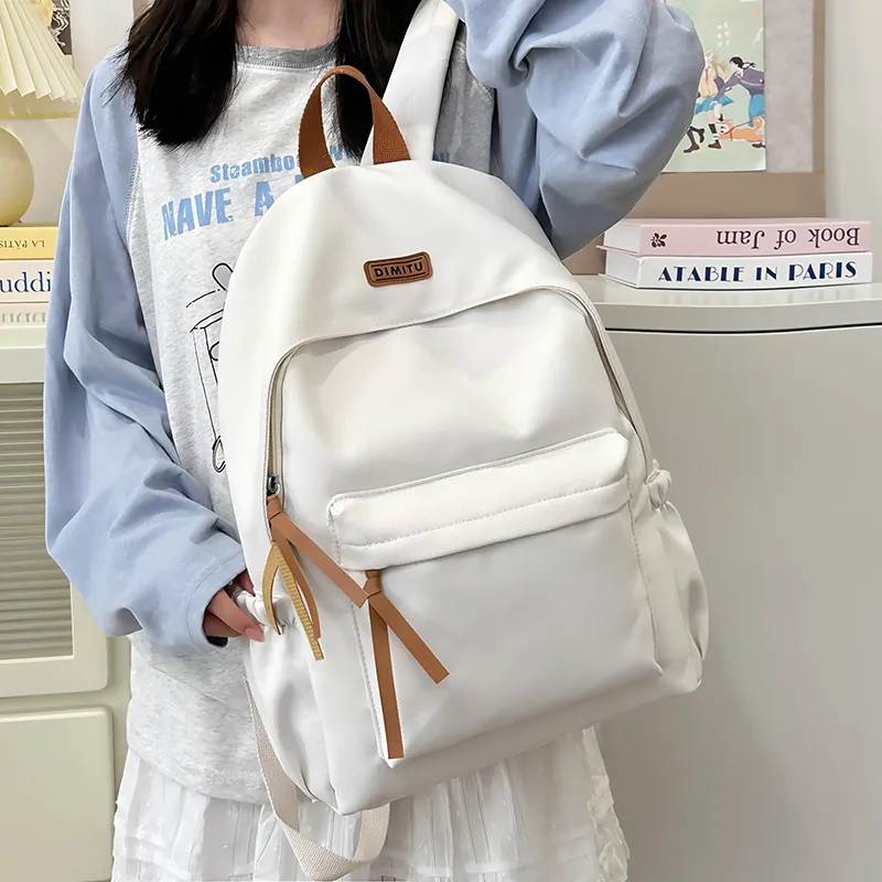 LUVISTRUE Nylon Backpack Regular Unisex White/Red/Blue/Black-5