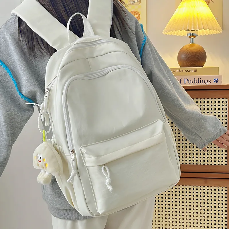 LUVISTRUE Nylon Backpack Regular Unisex White/Blue/Black/Yellow/Green-1