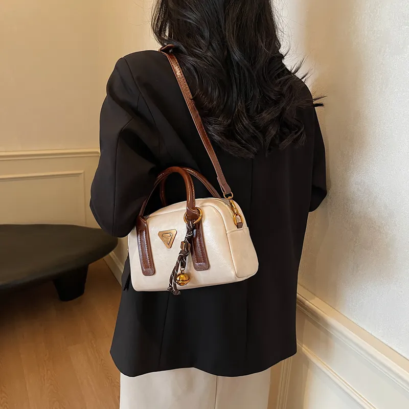 LUVISTRUE PU Shoulder Bag Handbag Crossbody Bag Medium Size Women's Black/Ecru/Coffee/Brown-8