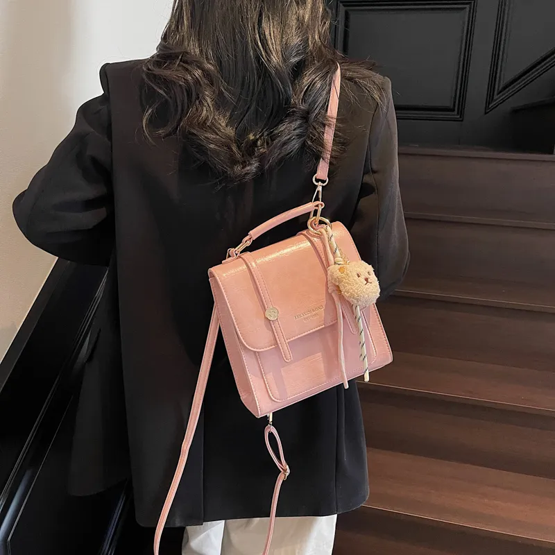 LUVISTRUE PU Backpack Crossbody Bag Regular Women's Blue/Ecru/Black/Pink-23