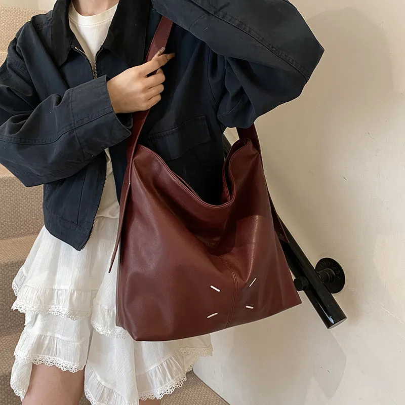 LUVISTRUE PU Tote Bag Shopping Bag Shoulder Bags Regular Women's White/Black/Red-16