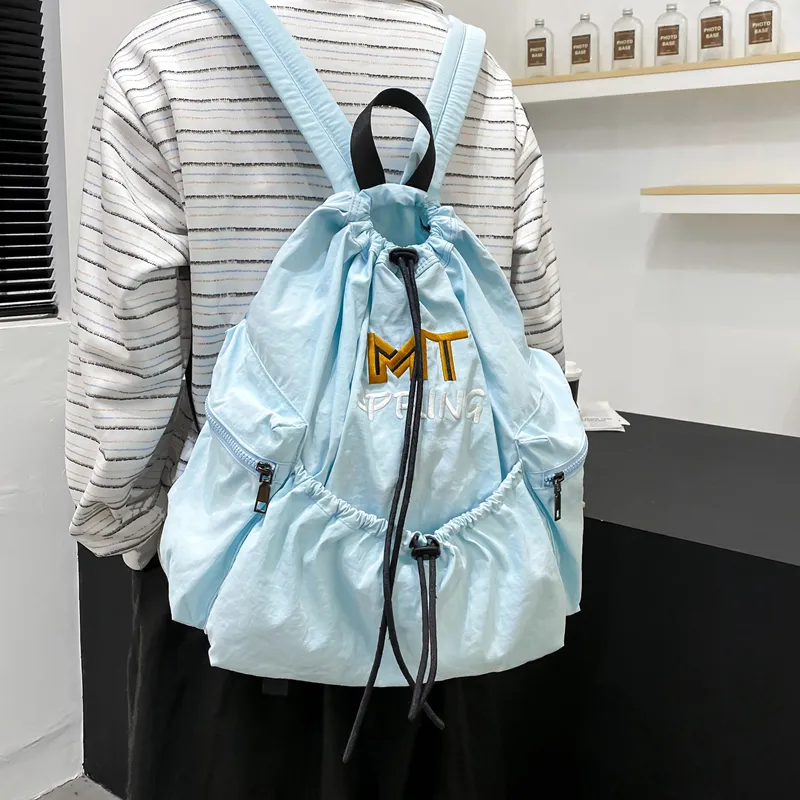 LUVISTRUE Nylon Backpack Regular Unisex Green/Black/Blue/Khaki-15