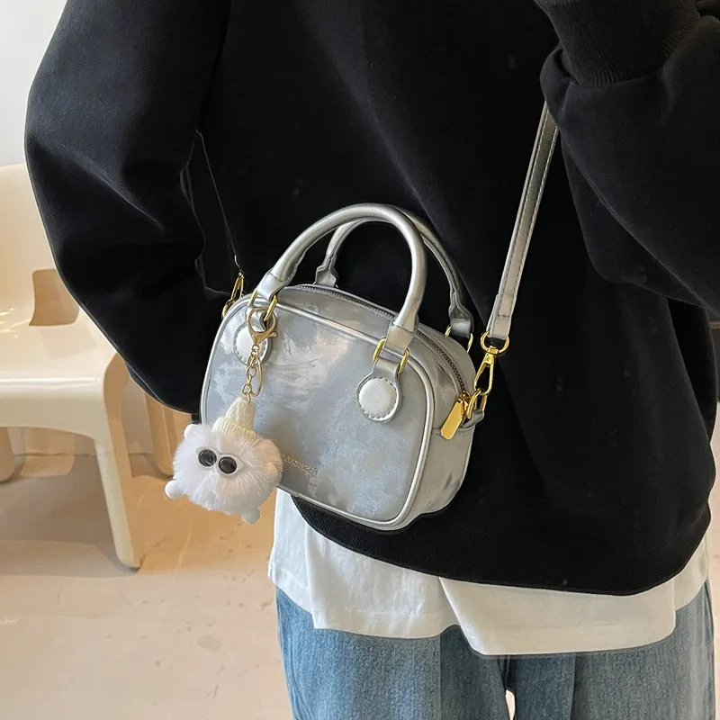 LUVISTRUE PU Handbag Shoulder Bag Crossbody Bag Medium Size Women's Black/Beige/Silver/Coffee/Pink-11