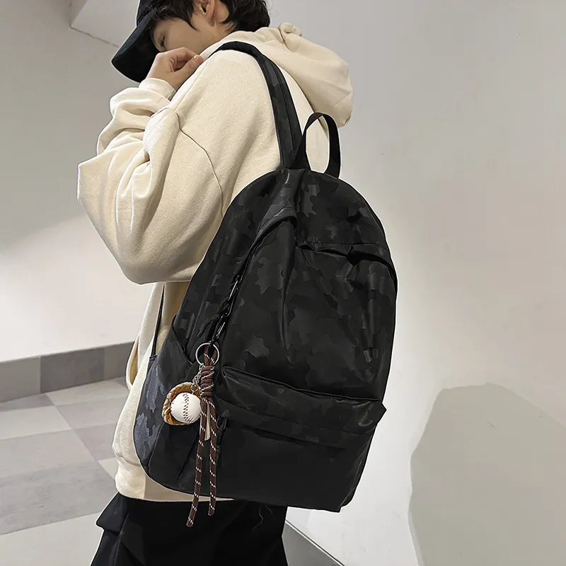 LUVISTRUE Nylon Backpack Regular Unisex Coffee Color/white/blue/black-15
