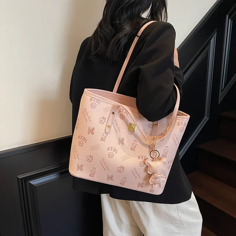 LUVISTRUE PU Underarm Shoulder Bag Women's Pink/Ecru/Brown/Black-1