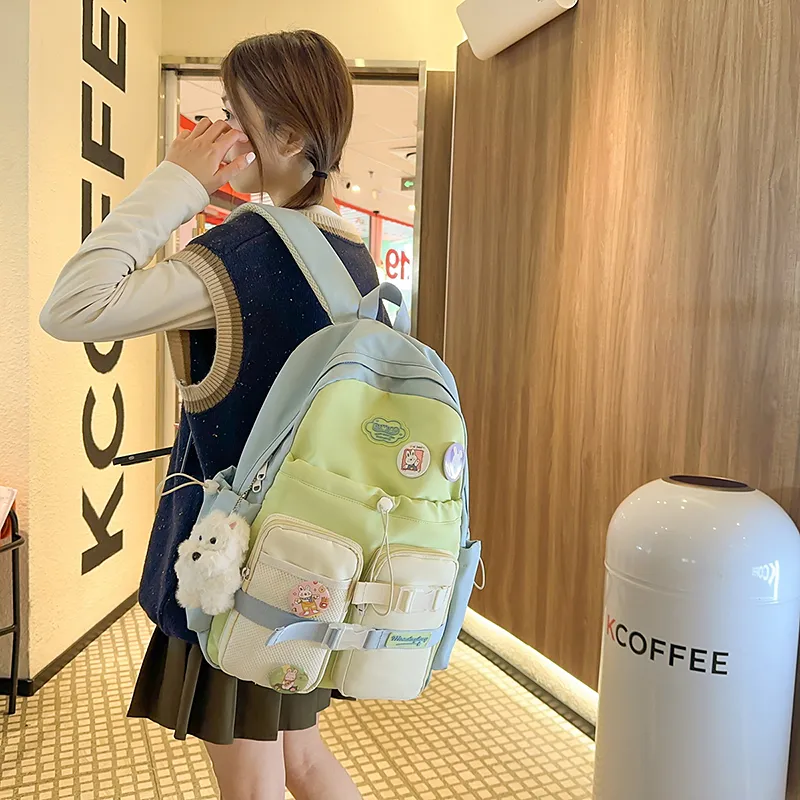 LUVISTRUE Nylon Backpack Unisex Multicolor-1