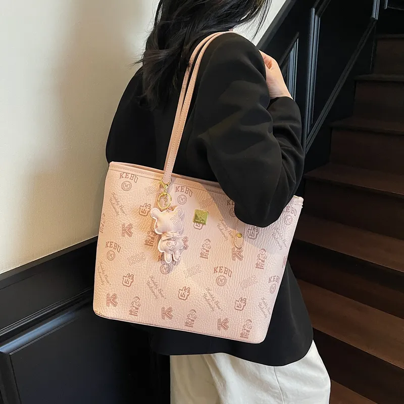 LUVISTRUE PU Underarm Shoulder Bag Women's Pink/Ecru/Brown/Black-3
