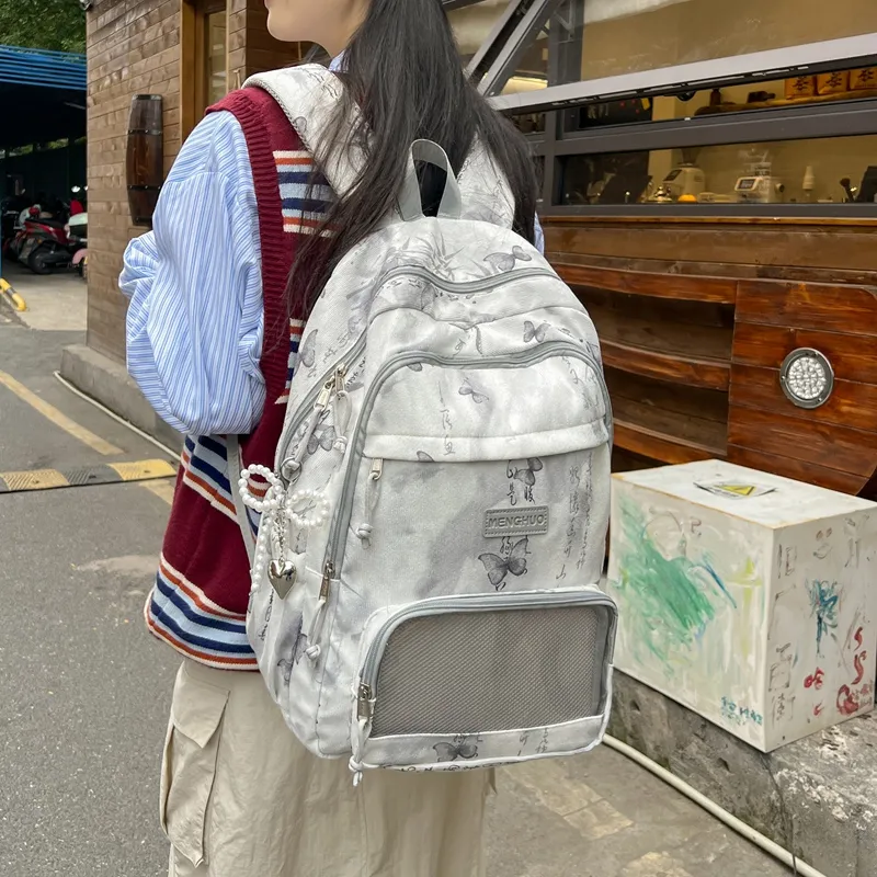 LUVISTRUE Corduroy PVC Blend Backpacks Regular Women's Gray/Green/Khaki/Pink/Yellow/Blue-1