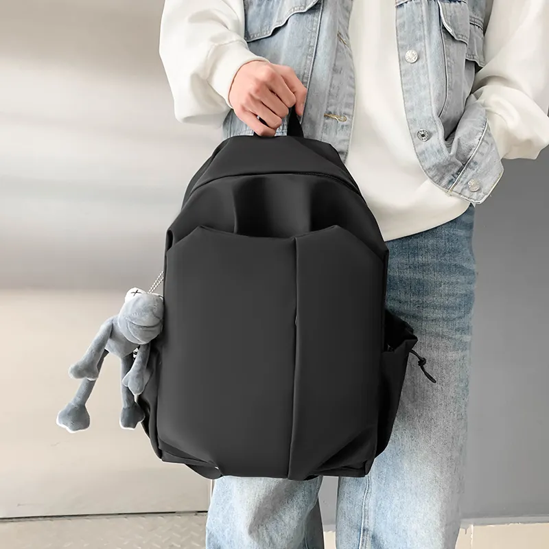 LUVISTRUE Nylon Backpack Regular Unisex Gray/Black/Burgundy/Ecru-13