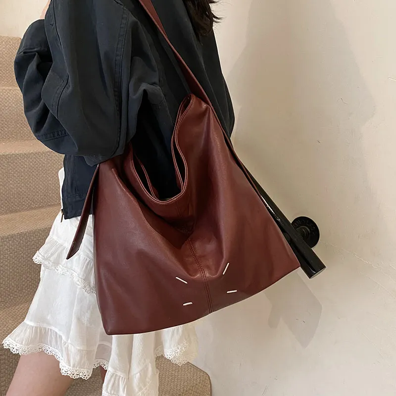 LUVISTRUE PU Tote Bag Shopping Bag Shoulder Bags Regular Women's White/Black/Red-14