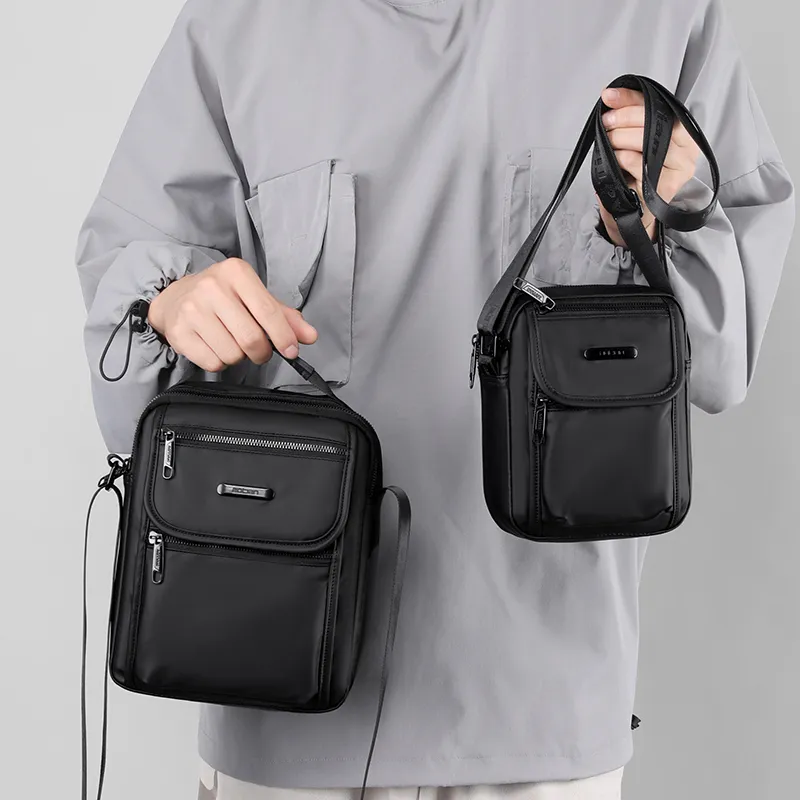 LUVISTRUE Oxford Shoulder Bag Crossbody Bag Regular Men's Black/Gray/Blue-5