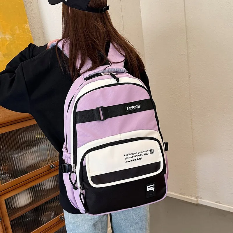 LUVISTRUE Oxford Backpack Unisex Gray/Black/Purple/Lake Blue/Dark Blue-13