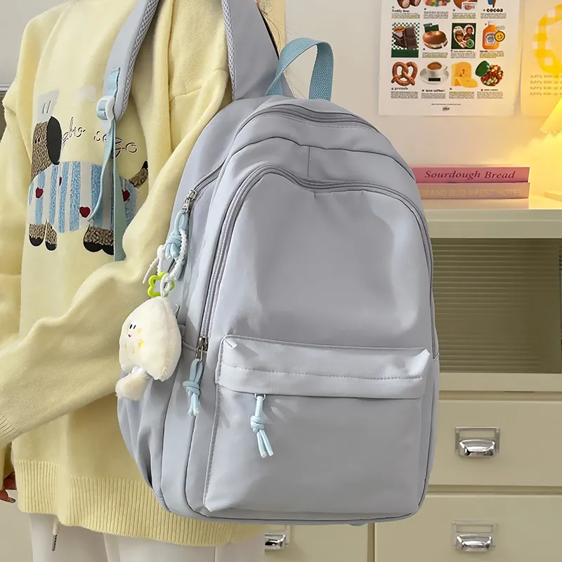 LUVISTRUE Nylon Backpack Regular Unisex White/Blue/Black/Yellow/Green-11