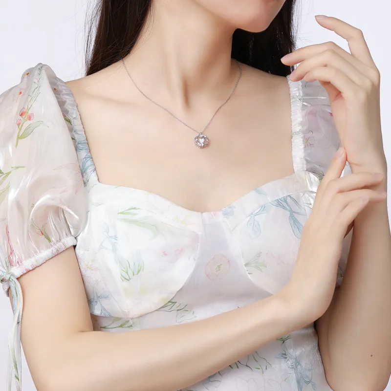 Silver Trim 999 Fine Silver Necklaces Women's Silver-10