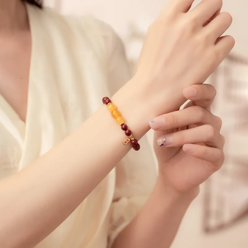 YFANXI Cinnabar Bracelets Women's-4