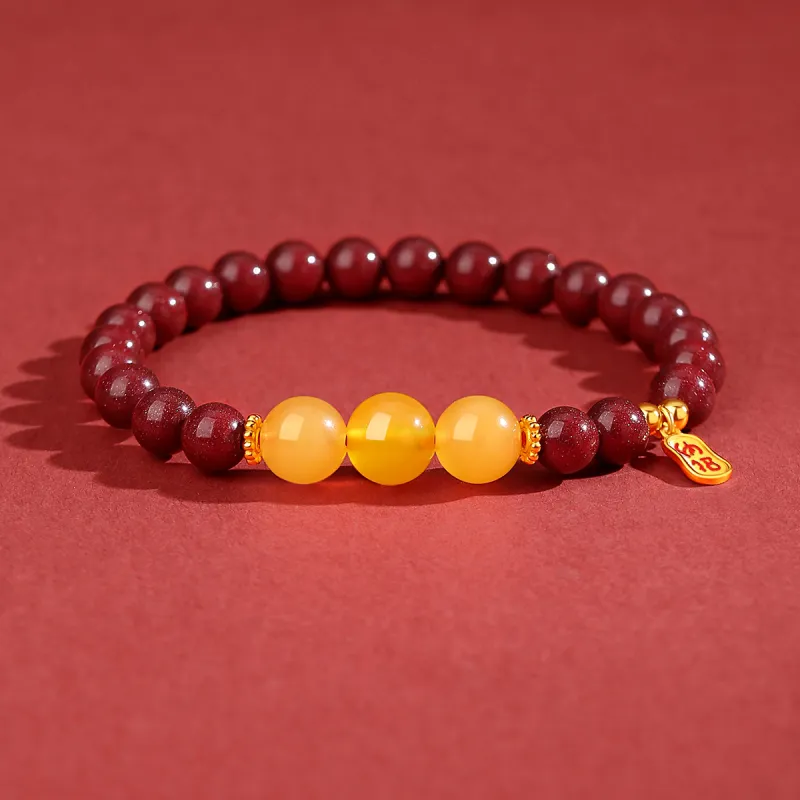 YFANXI Cinnabar Bracelets Women's-1