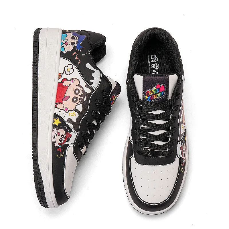 Crayon Shinchan Slip Resistant, Abrasion Resistant, Breathable Low Top Skateboard Shoes Unisex-4