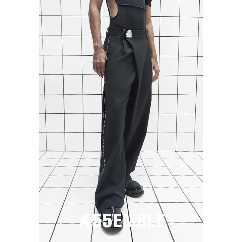 455EMBLE Casual Pants Unisex Black-5