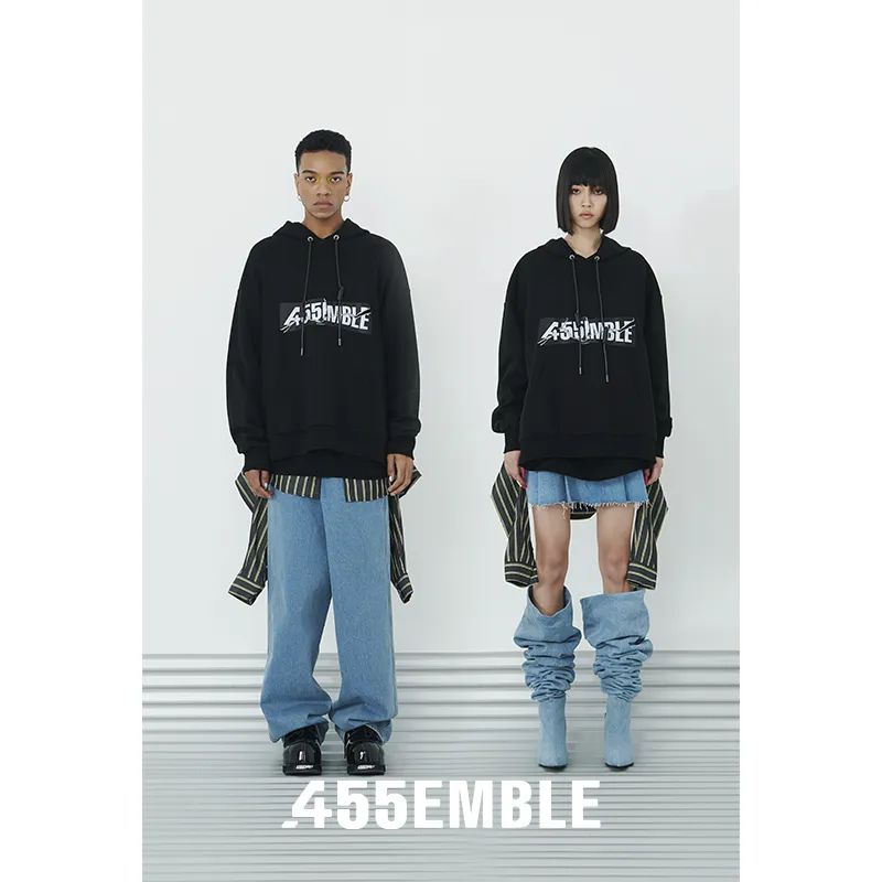 455EMBLE Sweatshirt Unisex Black-2