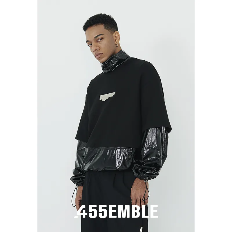 455EMBLE Sweatshirts Unisex Black-5