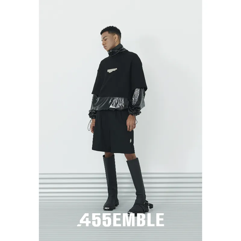 455EMBLE Sweatshirts Unisex Black-2