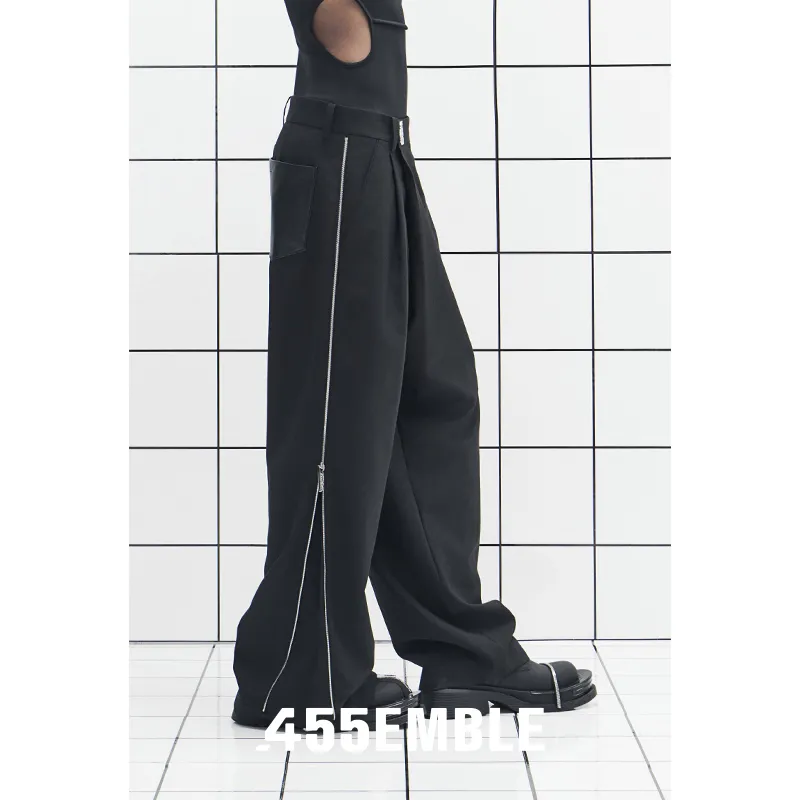 455EMBLE Casual Pants Unisex Black-3