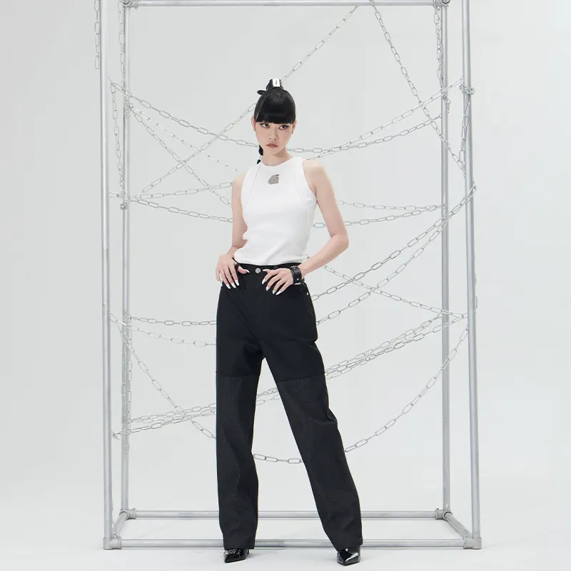455EMBLE Jeans Unisex Black-1