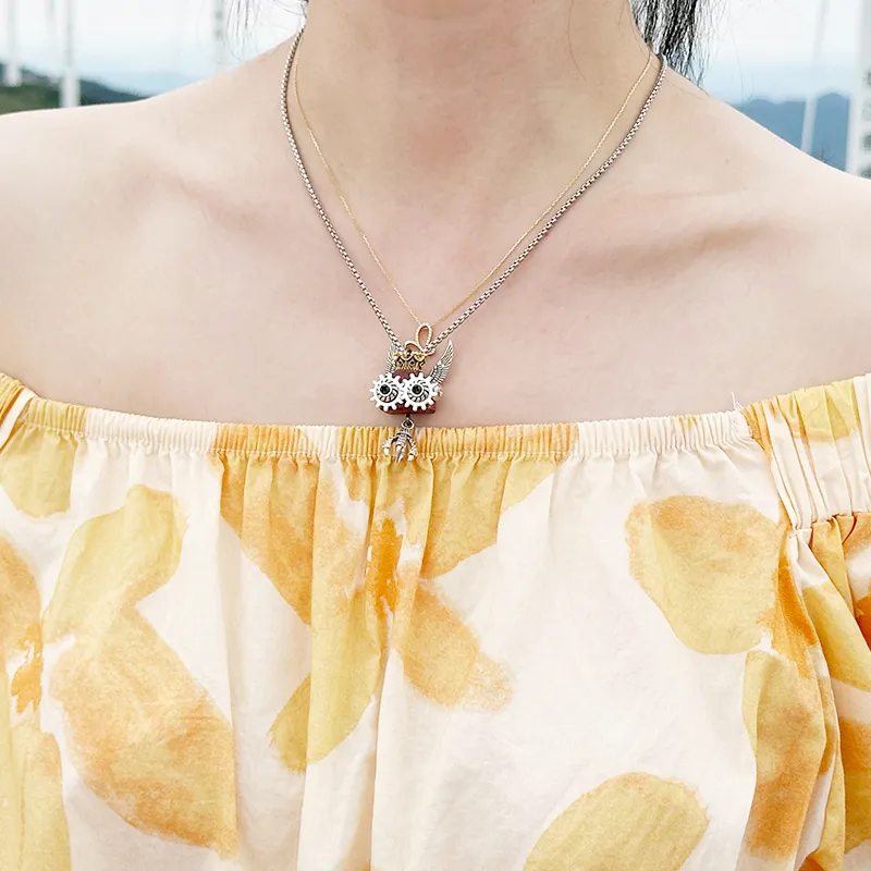 Wood Devil Stable Wooden Necklaces Unisex-2