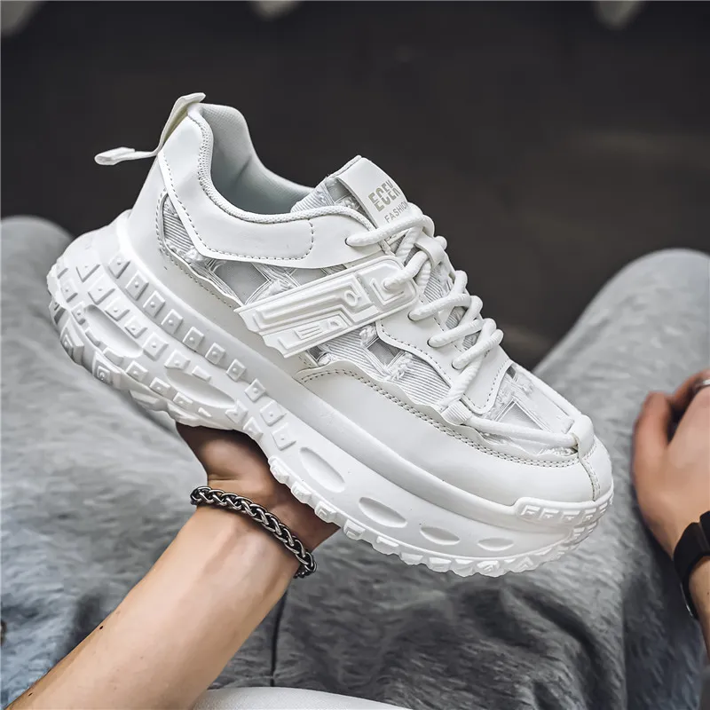 Yalu Breathable Lightweight Height Increasing Low Top Chunky Sneakers Men's-16