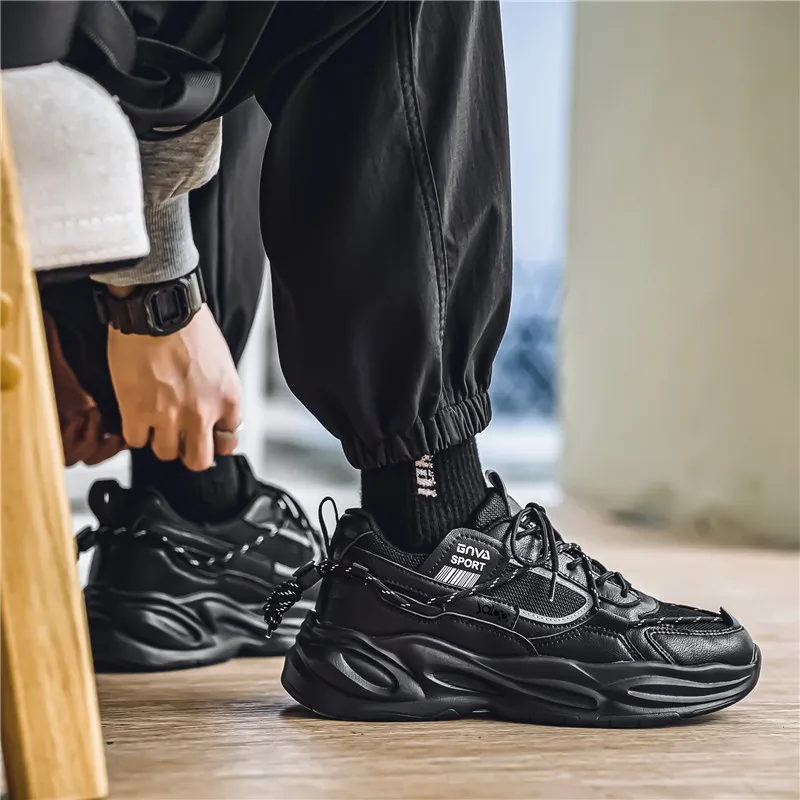 Yalu Anti Slip Wear Resistant Low Top Chunky Sneakers Men's-7
