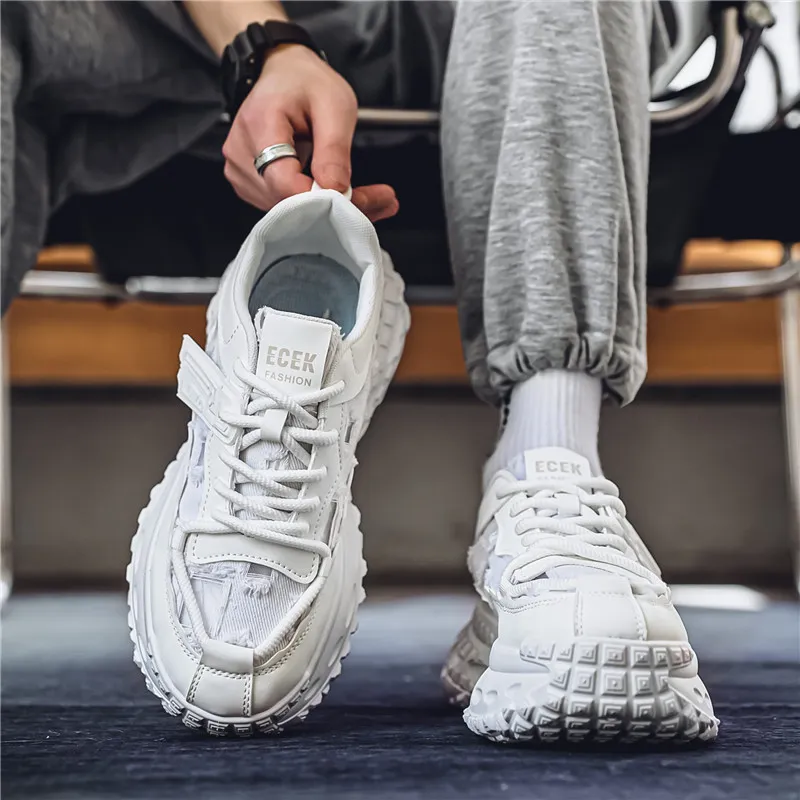 Yalu Breathable Lightweight Height Increasing Low Top Chunky Sneakers Men's-18