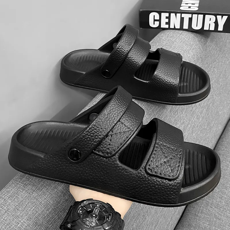 Yalu Slide Slippers Men Black, White, Camel-7