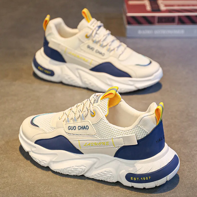 Yalu Abrasion Resistant Breathable Low Top Chunky Sneakers Men's-5