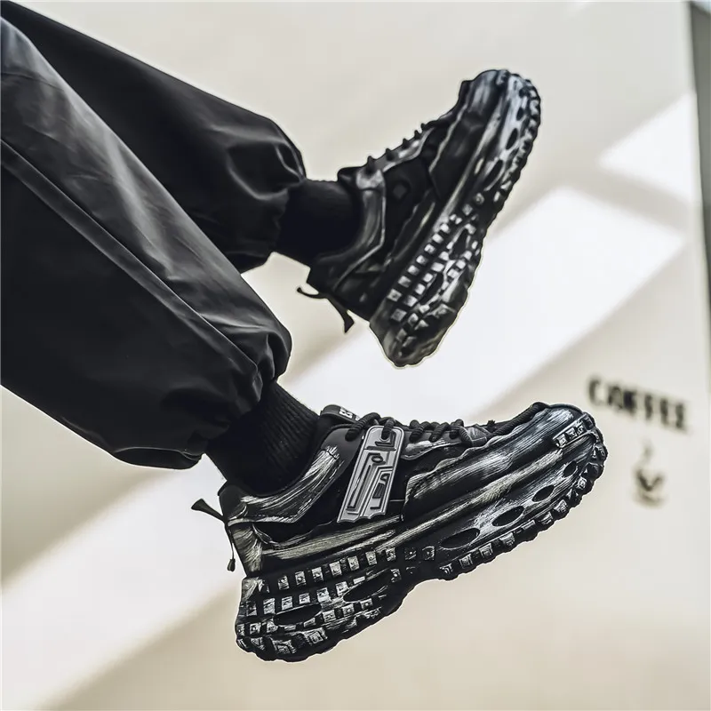 Yalu Breathable Lightweight Height Increasing Low Top Chunky Sneakers Men's-9