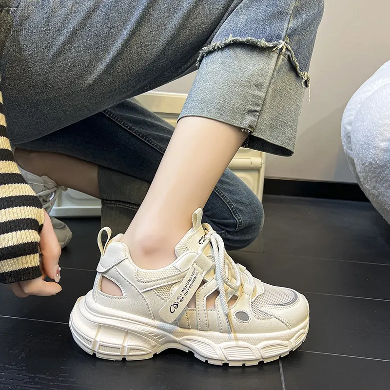 Yalu Breathable And Lightweight Low Top Chunky Sneakers Women's-3