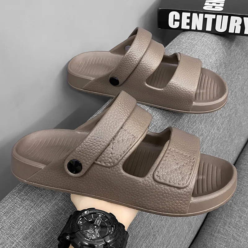 Yalu Slide Slippers Men Black, White, Camel-51