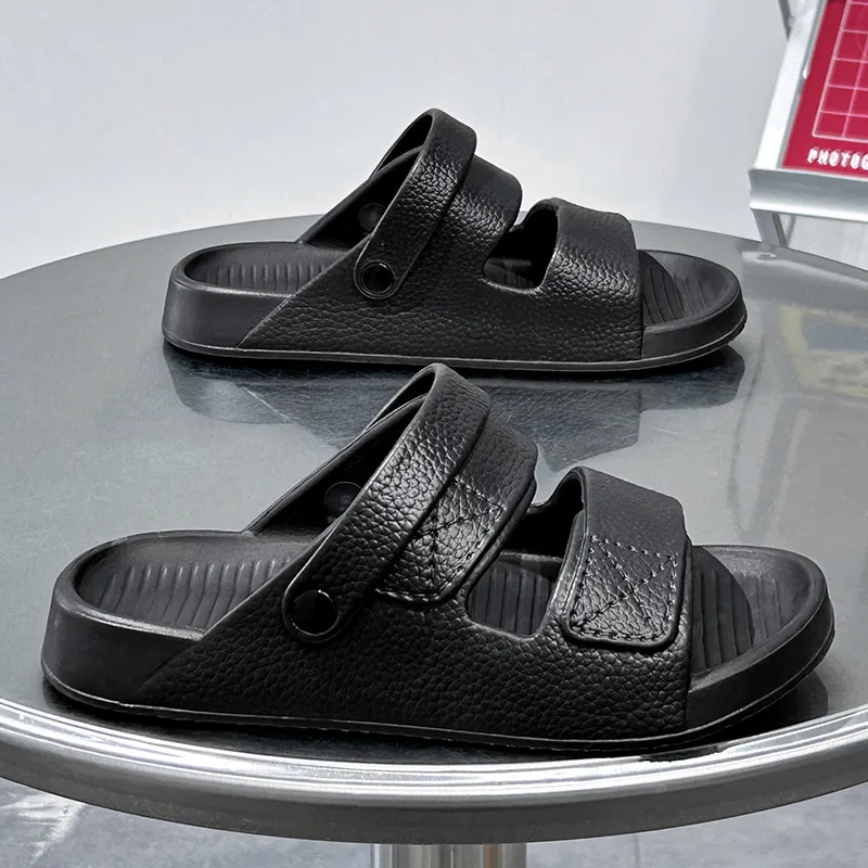Yalu Slide Slippers Men Black, White, Camel-9